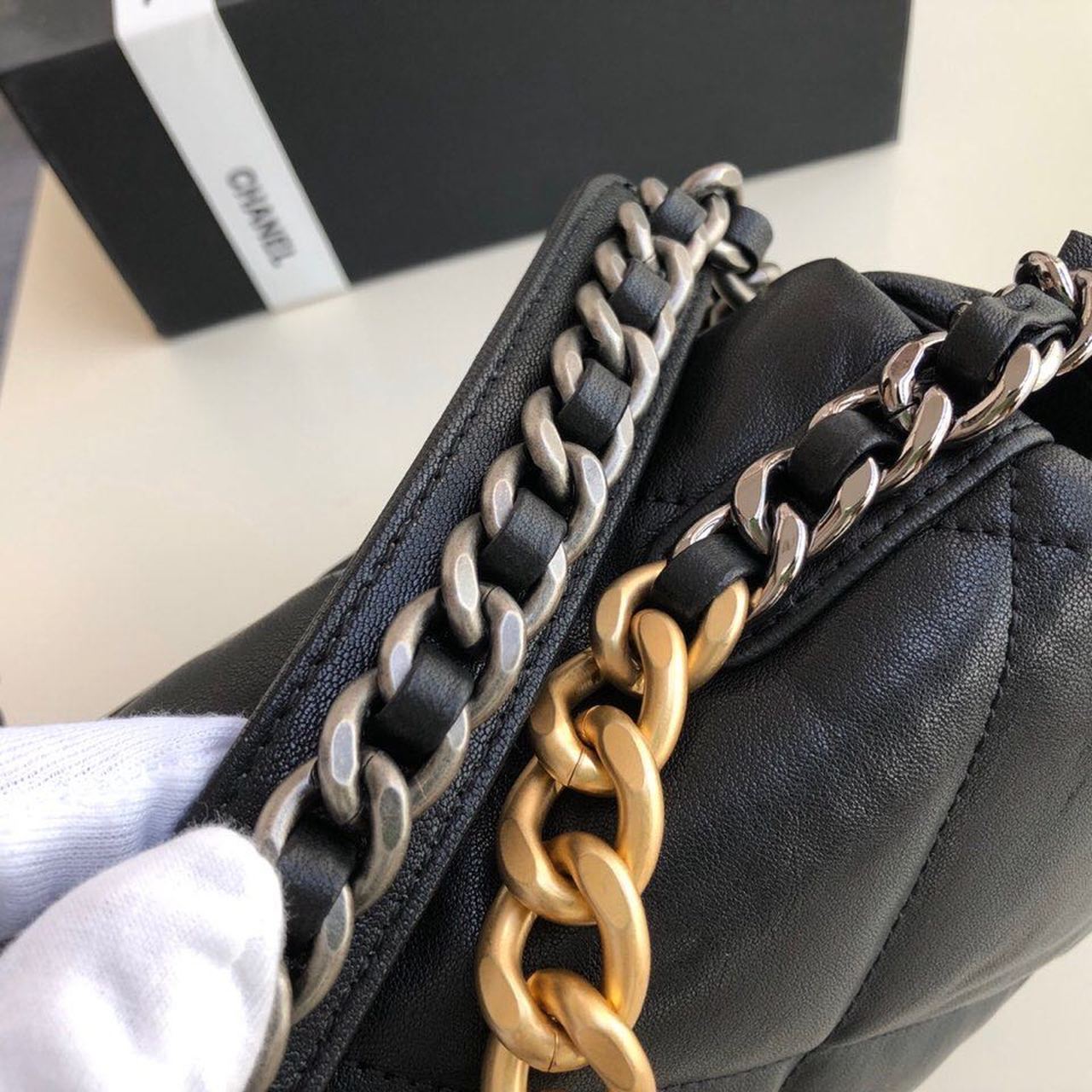 Chanel 19 Flap Bag 26cm Goatskin Leather Fall/Winter Act 1 Collection, Black