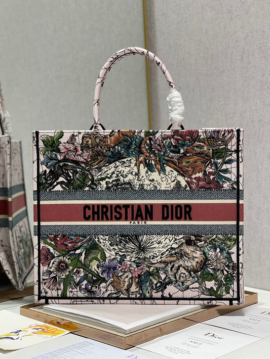 Christina Dior Book Tote Bag 41 cm Pink